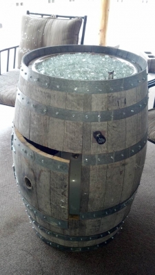 wine barrel fire pit