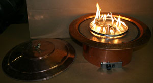 metal fire ring to use with fireglass