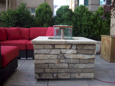 custom outdoor fire and water foutain feature 15
