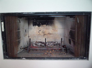 dirty fireplace photo