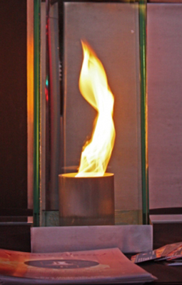 Fire in Glass Sample